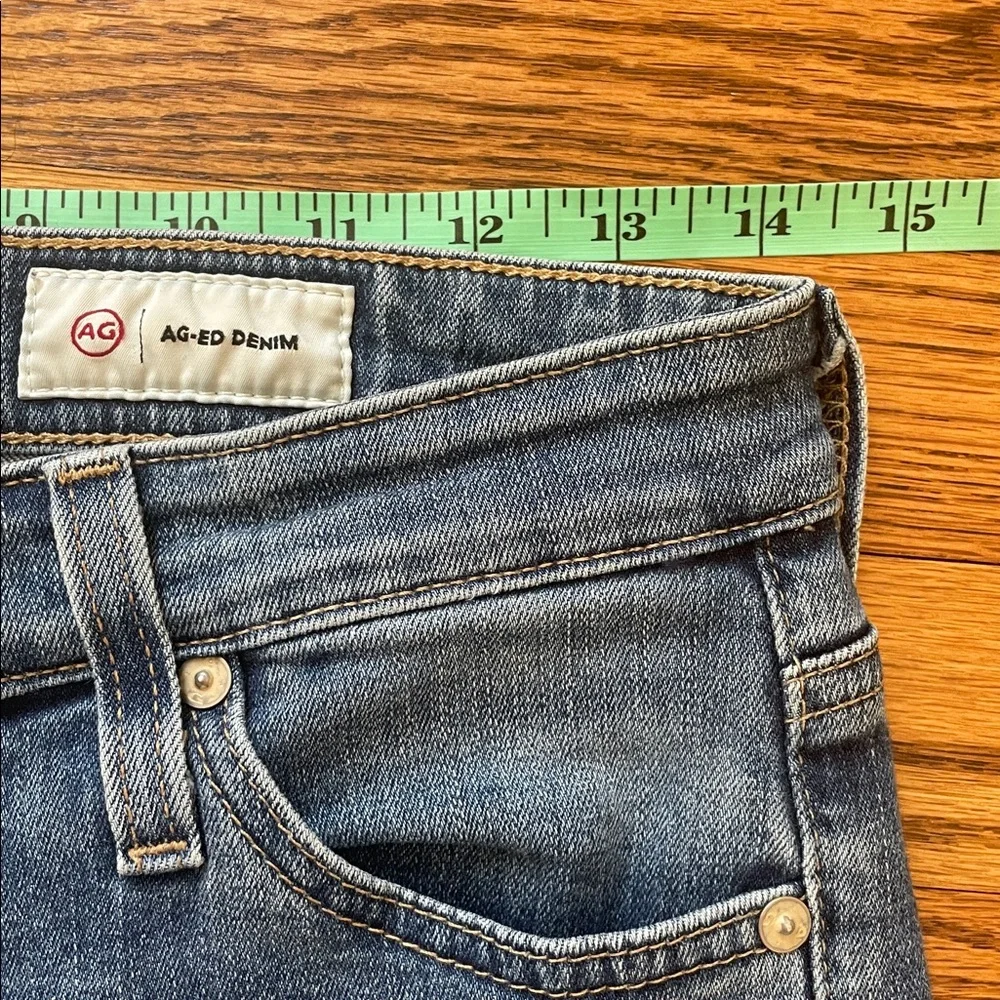 AG-ed denim Adriano Goldschmied jeans womens straight leg High Rise 27R - Picture 8 of 11